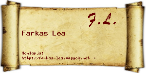 Farkas Lea névjegykártya
